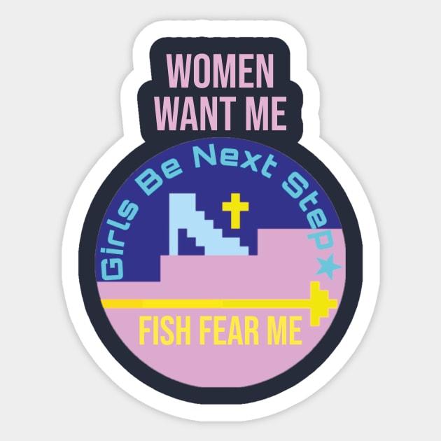 Fish Fear Me Sticker by replacebob